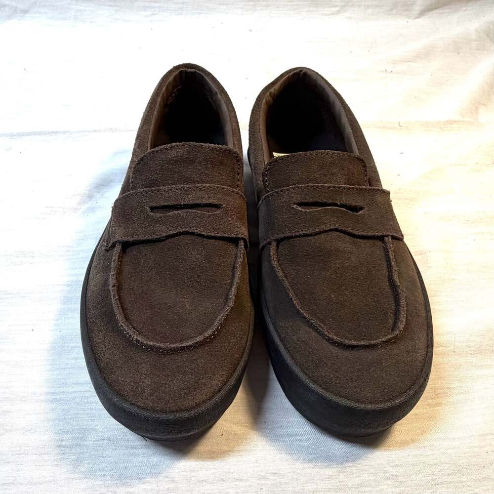 Vans Skate Loafer Brown Black Suede Shoes VN000VA6Y49
